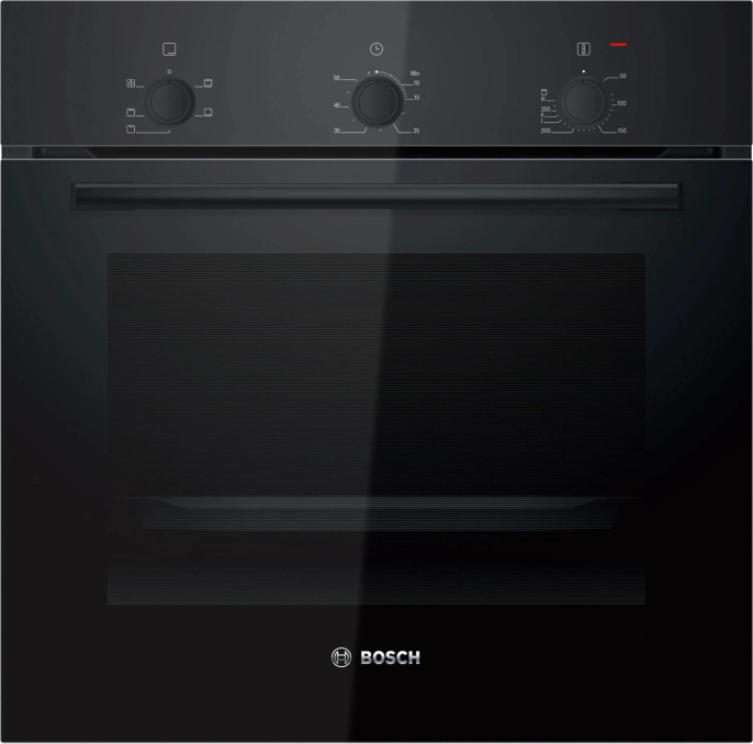 Духовой шкаф электрический Bosch Serie 2 HBF011BA1T,  71л,  дверца с 2 стеклами,  черный