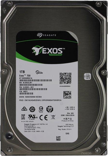 Жесткий диск HDD Seagate SAS 1Tb Exos 12Gb/s 7200rpm 256Mb 1 year warranty replacement ST1000NM000A, ST1000NM0008, MG04ACA100N, HUS722T1TALA604 (ST1000NM001A)