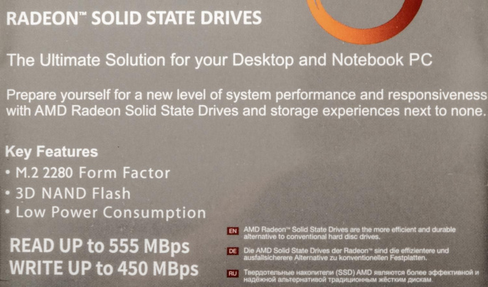 SSD накопитель AMD Radeon R5M256G8 256ГБ, M.2 2280, SATA III, M.2