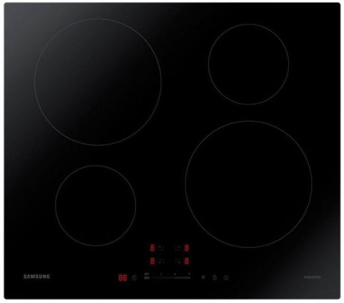 Индукционная варочная поверхность Samsung NZ64H37070K/WT, конфорок: 4 шт.,  стеклокерамика,  независимая, черный