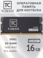 Оперативная память SO-DIMM DDR5 16Gb PC-44800 5600MHz Team T-Create Classic CTCCD516G5600HC46A-SBK CL46-45-45-90