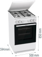 Плита Комбинированная Gorenje GK5A22WH белый металлическая крышка реш.сталь