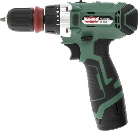 Дрель-шуруповерт аккумуляторная Hammer ACD122QC 811556