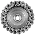 Кордщетка стальная витая для УШМ 100 мм грубая MONOGRAM 107-004