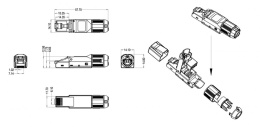 Коннектор Rj-45 Hyperline PLUD-8P8C-S-C6A-SH кат. 6а экранированный