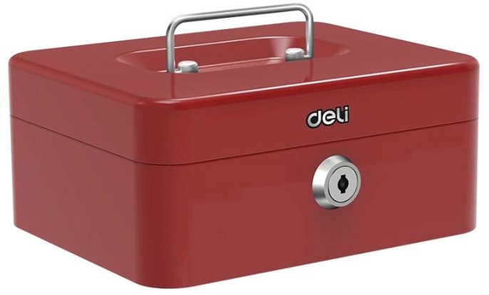 Ящик для денег Deli ET501 9x20x16 красный