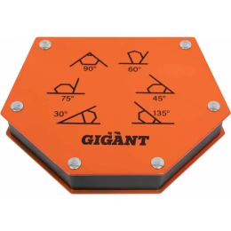 Угольник магнитный шестиугольник 75LBS (0, 45, 60, 75, 90, 135 град; усилие 34 кг) Gigant G-0515