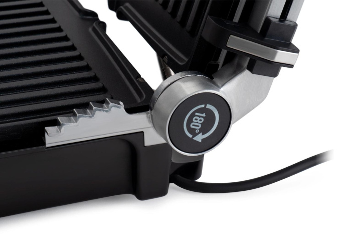 Электрогриль DOMFY Metal DSM-EG502, черный и серебристый