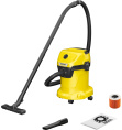 Строительный пылесос Karcher WD 3 V-17/4/20 1000Вт уборка: сухая/влажная желтый (1.628-130.0)
