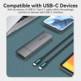 Корпус для SSD Vention USB 3.1 Gen 2-C M.2 NVMe Серый (KPGH0)