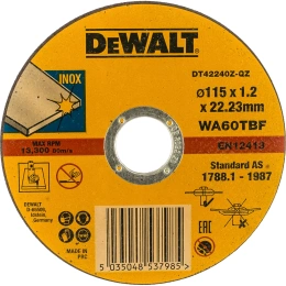 Круг Dewalt отрез. п/мет. INDUSTRIAL, 115x1.2мм DT42240Z DT42240-XJ