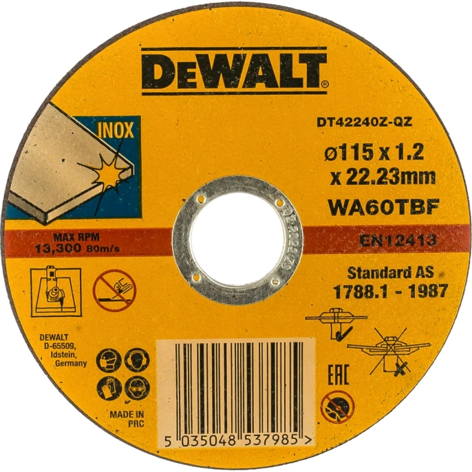 Круг Dewalt отрез. п/мет. INDUSTRIAL, 115x1.2мм DT42240Z DT42240-XJ