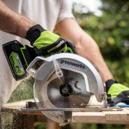 Циркулярная пила дисковая Greenworks GD24CS ручная D диска.:185мм 1500907CUB