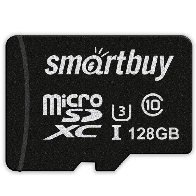 Micro SecureDigital 128GB Smartbuy U3 V30 A1 Advanced R/W up to 90/55 с адапт SB128GBSDU1A-AD
