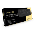 Клавиатура ExeGate Professional Standard LY-E5500M USB, мультимедийная полноразмерная, влагозащищенная, 104кл., Enter большой, подставка под запястья, длина кабеля 1,35м, черная, Color Box EX296922RUS