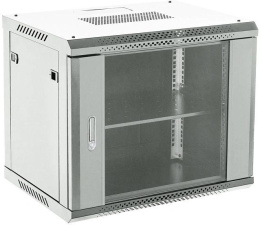 Шкаф коммутационный REXANT 04-0654-111 настенный,  стеклянная передняя дверь,  6U,  400x542 мм