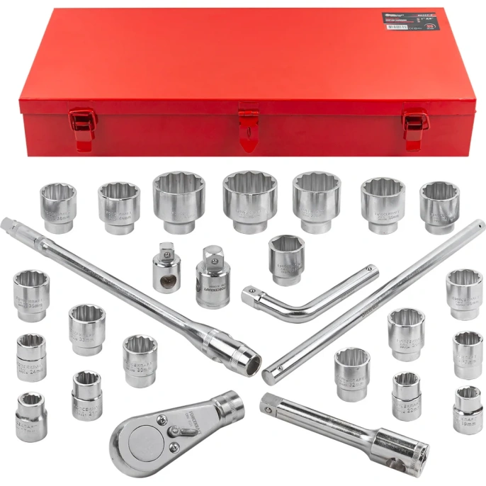 Набор инструментов Forcekraft 3/4 ", 26 пр. (12гр.) в кейсе FK-68263-9(56222)