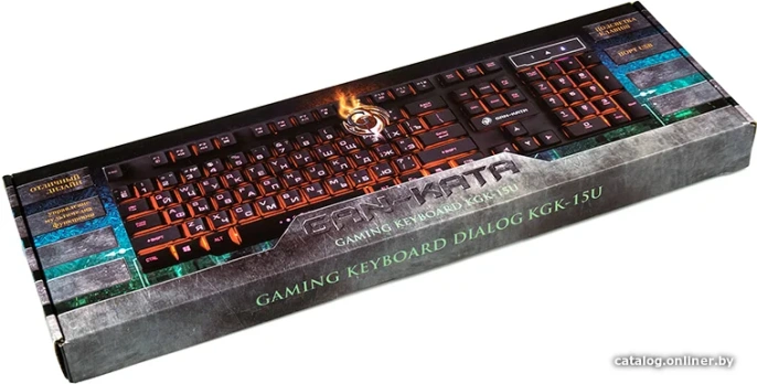 Клавиатура KGK-15U BLACK Dialog Gan-Kata - игровая с подсветкой, USB, черная
