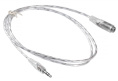 Кабель-удлинитель аудио Buro Jack 3.5 m - Jack 3.5 f , 1м, прозрачный [cab025-1m]