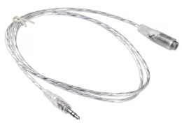 Кабель-удлинитель аудио Buro Jack 3.5 m - Jack 3.5 f , 1м, прозрачный [cab025-1m]