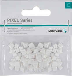 Декоративные битсы DeepCool PIXEL Белый (R-PIXEL-WH100-G-1) (100шт, для персонализации корпуса, материал: силикон, 5.4x5.4x4мм)