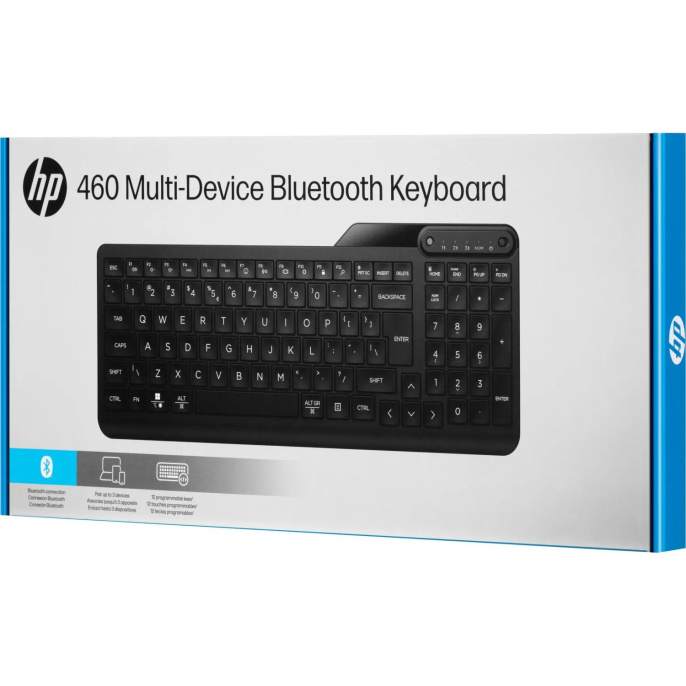 клавиатура Keyboard HP 460 Multi-Device BT Black cons (7N7B8AA)