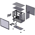 Корпус без блока питания Case JONSBO D32 PRO, Mini-Tower, TG, no fan, 2xUSB-A 3.2 + 1xUSB-C 3.2, mATX, mDTX, mITX Black (D32 PRO BLACK)