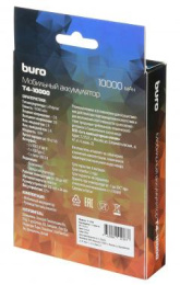 Внешний аккумулятор Power Bank Buro T4-10000, 10000мAч, белый [t4-10000-wt]