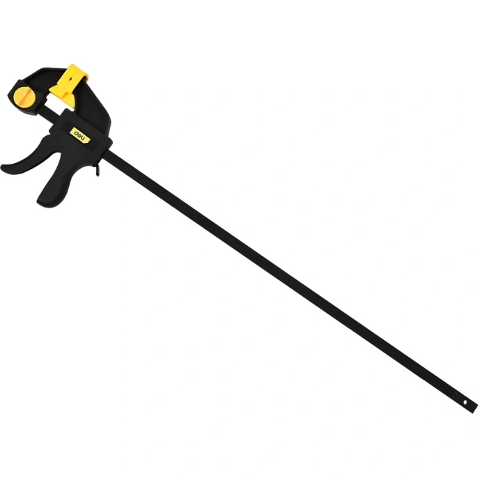 Быстрозажимная пистолетная струбцина DELI dl110124 600x70мм, стальная рама, пластиковые губки, макс.усилие до 750Н 112021