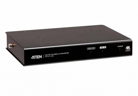 ATEN VC486-AT-G Конвертер, 3G/6G/12G/HD-SDI HDMI+AUDIO, BNC HDMI+BNC+2xRCA, Female, DC 5V, макс.разр.HDMI 3840x2160 60Hz;SDi 4K DCI 25p;частота верт.развертки до 60Гц;выбор EDID для звука