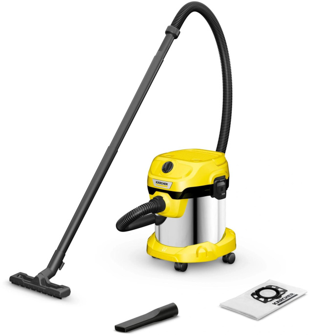 Строительный пылесос Karcher WD 2 Plus S V-15/4/18, желтый [1.628-050.0]