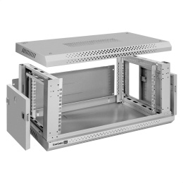 Шкаф телекоммуникационный 19" настенный 4U ExeGate EC-WM-4U.450.M.GREY 19”, 4U, 600x450x280mm ШхГхВ , передняя дверь металл, съемные боковые панели, пыле- и влагозащита IP23, светло-серый RAL 7035 EX300253RUS