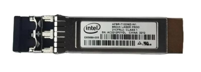 оптический модуль Intel Ethernet SFP+ SR Optics SFP+ transceiver module for short range fiber cables up to 300m AFBR-710DMZ-IN1 / FTLX8571D3BCV-IT / E10GSFPSR, 1 year
