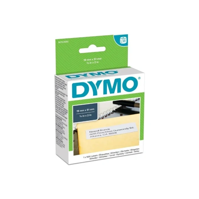 Многофункциональные этикетки Dymo S0722550 51x19 мм, 500 штук в рулоне DYMO11355