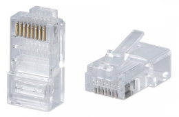 Коннектор WRLINE WR-8P8C-C5E UTP кат.5E RJ45 прозрачный (упак.: 100шт)