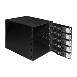 Корзина для HDD ExeGate HS535-12G (универсальная, на 5*3,5" SATA3/12G SAS HDD, занимает 3*5,25" отсека, RTL) EX289284RUS