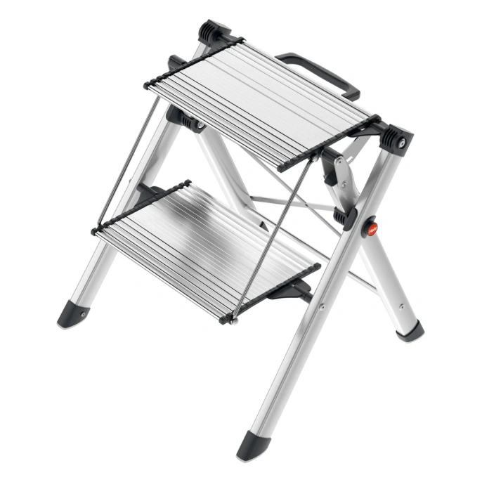 Стремянка алюминиевая Hailo MK80 ComfortLine (2 широкие ступени) 4310-100 4310100