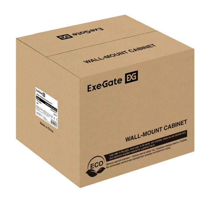 Шкаф телекоммуникационный 10" настенный 4U ExeGate EC-WM-4U.310.G.BLACK (10”, 4U, 330x310x230mm (ШхГхВ), передняя дверь закаленное стекло, пыле- и влагозащита IP23, черный RAL 9004) EX300248RUS