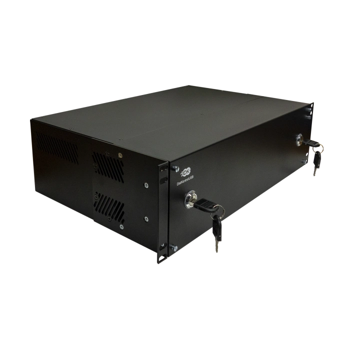 Управляемый USB over IP концентратор DistKontrolUSB-48 с 48 портами USB с 2 блоками питания / Ethernet 2 x 10/100/1000 Mb / Защитный модуль с замком