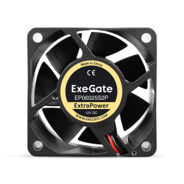 Вентилятор 12В DC ExeGate ExtraPower EP06025S2P (60x60x25 мм, Sleeve bearing (подшипник скольжения), 2pin, 4500RPM, 31dBA) EX295228RUS