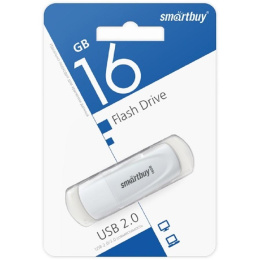 Smartbuy USB Drive 16GB Scout White SB016GB2SCW FD 2.0
