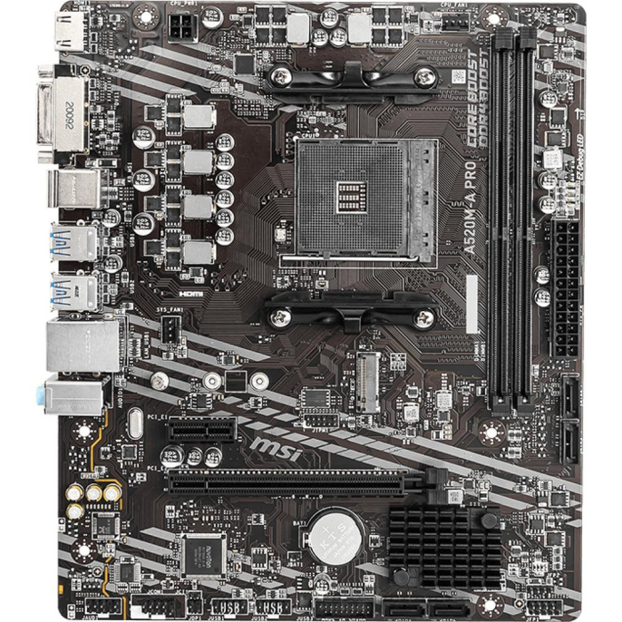 Материнская плата MSI A520M-A PRO, Socket AM4, AMD A520, mATX, Ret
