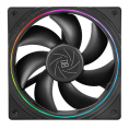 Кулер для корпуса Case Cooler Thermalright TL-S12 120x120x25mm, 4-pin PWM, ARGB, 47.6CFM, 23.2dBA, 1500RPM, Black