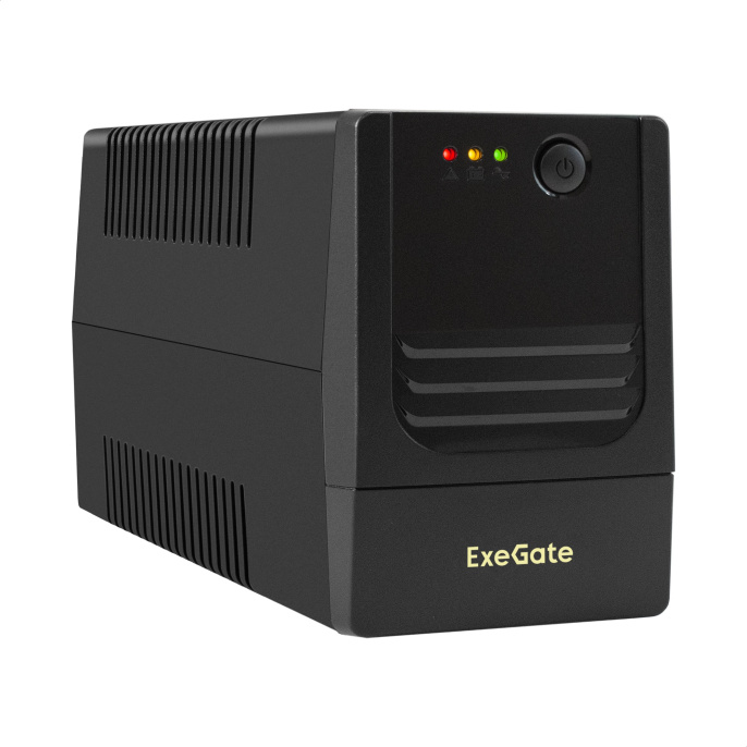 ИБП ExeGate Power NB-500.LED.AVR.2SH (500VA/300W, LED, AVR, 2*EU/Тип F(Schuko), батарея 12V 4.5Ah, Black) EX299480RUS