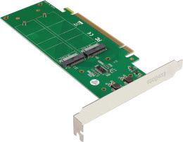 Переходник ExeGate EXE-597E4 (4 x M.2 M key -> PCI-E x16 v3.0, для установки четырех SSD M.2 2230/2242/2260/2280/22110 M key NGFF в слот PCI-E, материнская плата должна быть c функции Bifurcation PCI-E) EX298299RUS