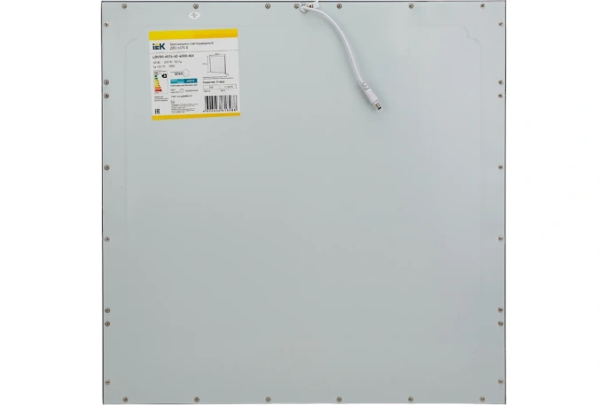 Светодиодный светильник IEK ДВО 6574, 595x595x20мм 40вт, S, 4000К равномерная засветка опал LDVO0-6574-40-4000-K01