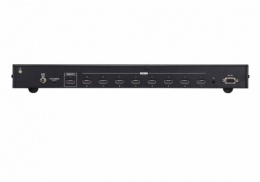 Переключатель ATEN VS0801HB-AT-G электрон., HDMI, 8 1 монитор, без шнуров, макс.разр.4096x2160/3840x2160 60Hz 4:4:4;пульт Д/У;порт RS232;3 метр. до приемника/3 метр. от источника сигнала ;DC 5.3V