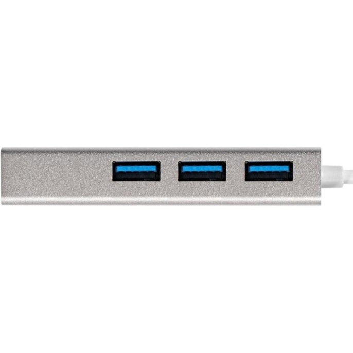 USB-Хаб концентратор 4-в-1 ExeGate DUB-4 кабель-адаптер USB3.0 -- 4xUSB3.0, Plug&Play, корпус алюминиевый, серебристый EX293981RUS