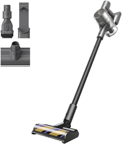Беспроводной пылесос Dreame Cordless Vacuum Cleaner R20 Essential VZV30A технология CelesTectTM для распознавания пыли, щетка для пола и ковра, высокая мощность всасывания 190 Вт, давление