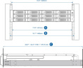 Комплект направляющих QNAP RAIL-A03-57 серии A03 шасси , 7QRAILA0357-RWL-10A1